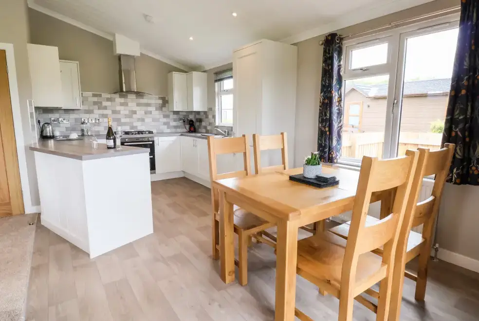Kitchen/diner at Callow Holiday Lodge
