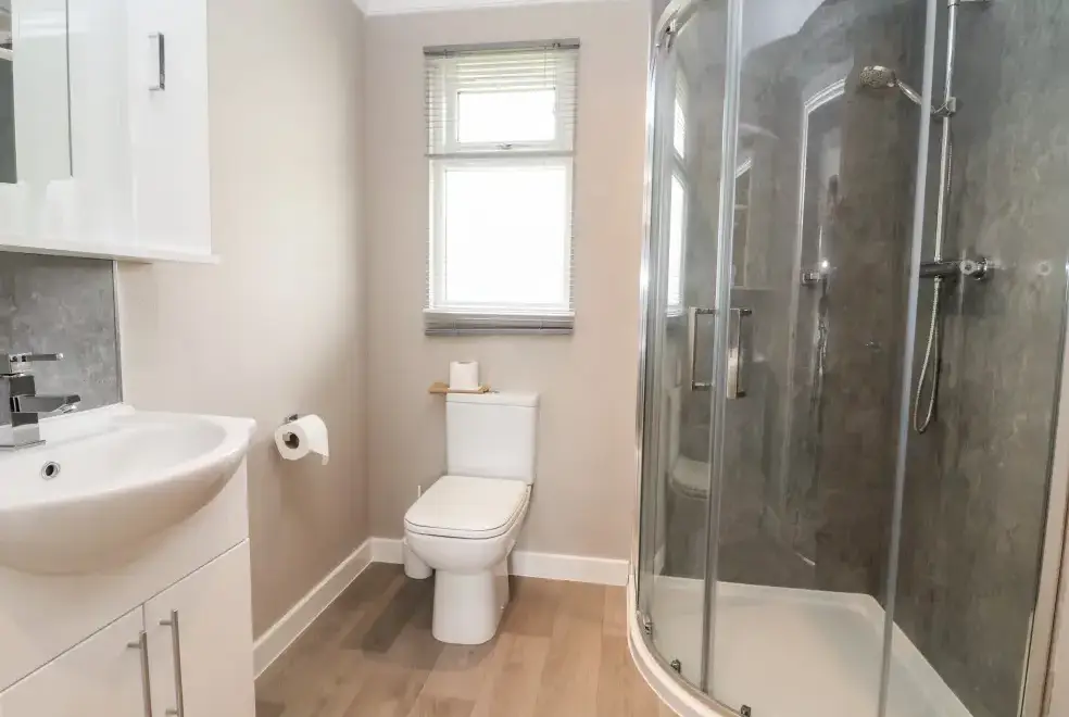 Shower room at Callow Holiday Lodge