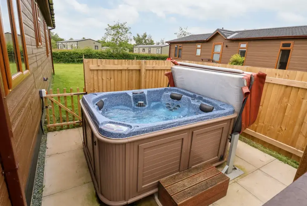Private Hot Tub at Callow Holiday Lodge