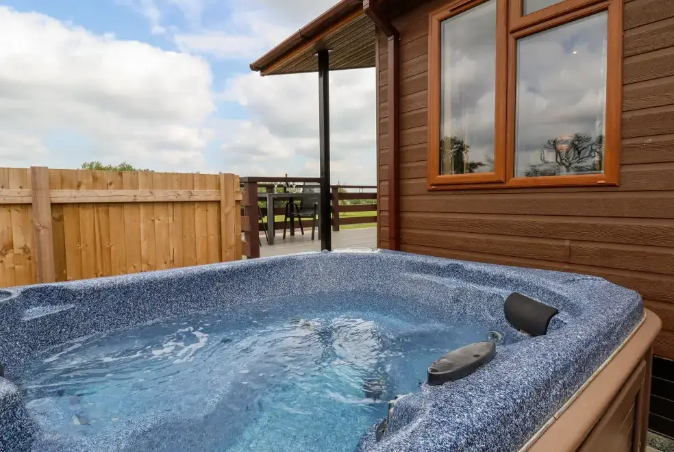 Private Hot Tub at Callow Holiday Lodge