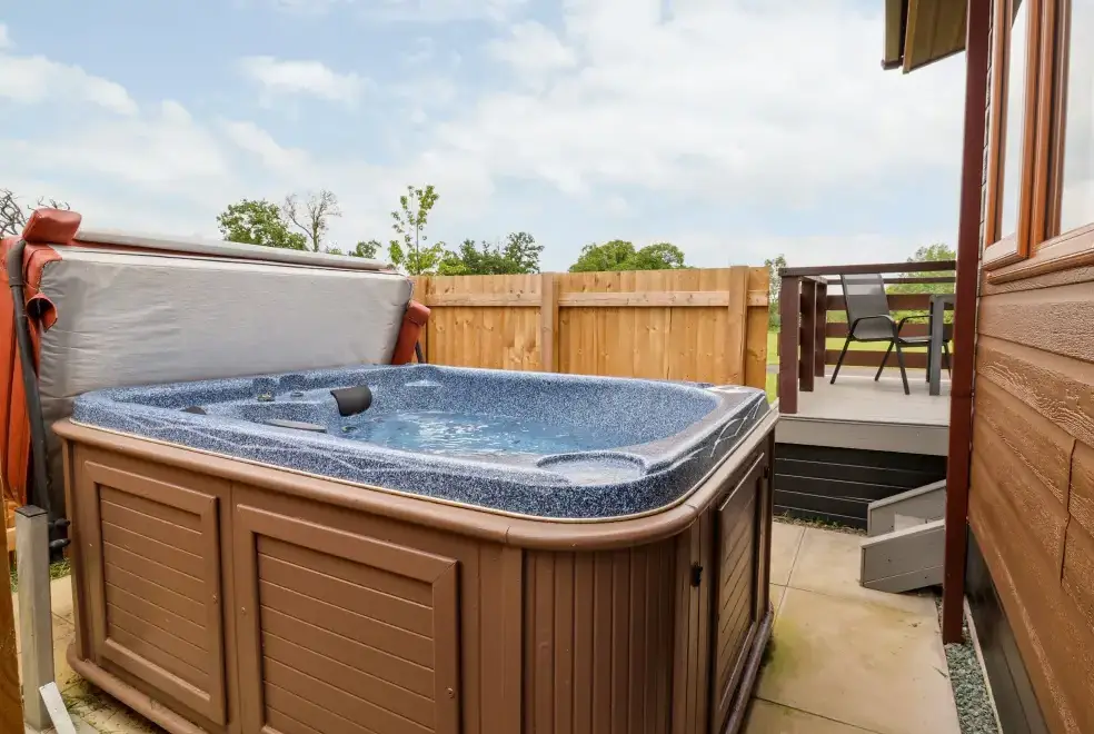 Private Hot Tub at Callow Holiday Lodge