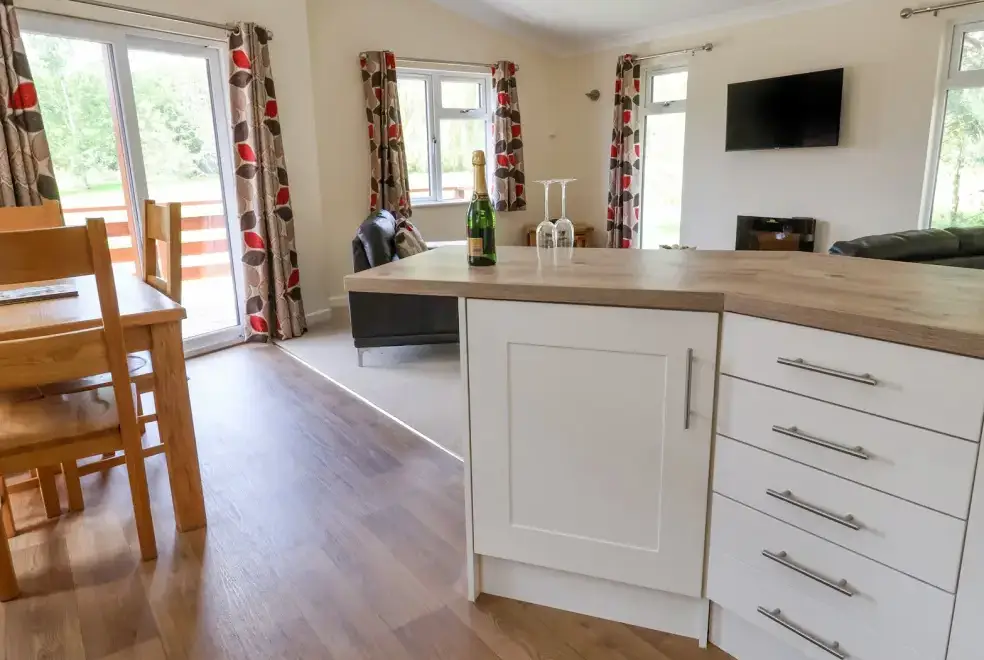Open plan living area at Callow Lodge 22