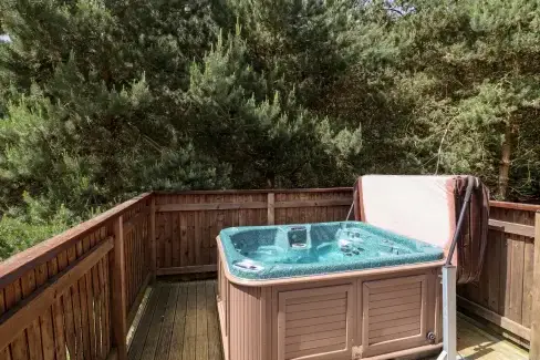 Private Hot Tub at Callow Timber Lodge 2, Shropshire