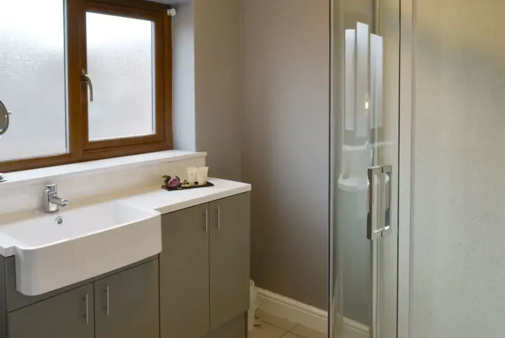 Shower room at Carp Cottage