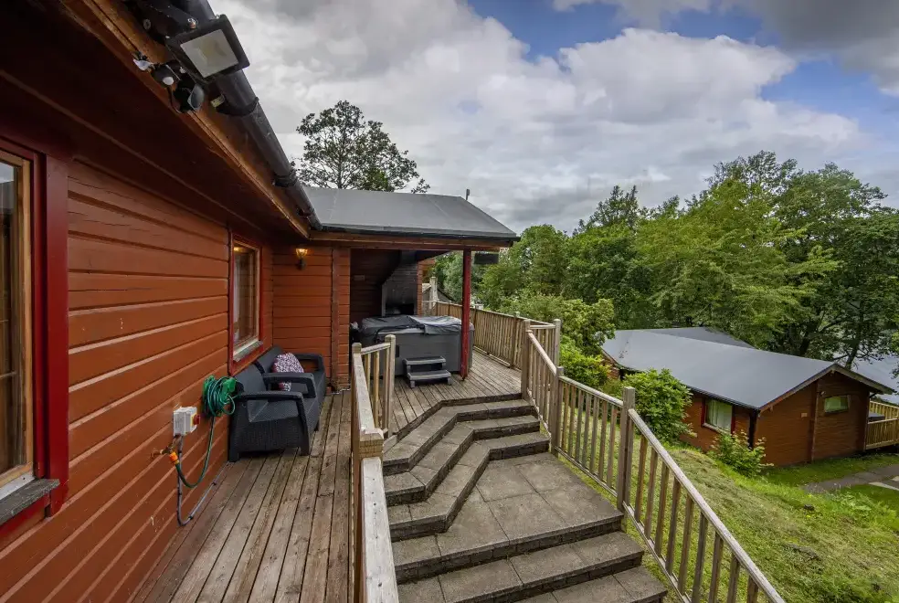 Decked area at Carrick Lodge