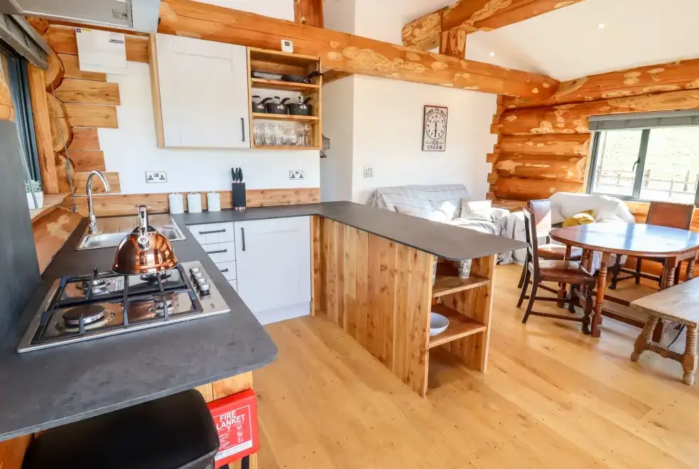 Kitchen/diner at Cedar Cabin