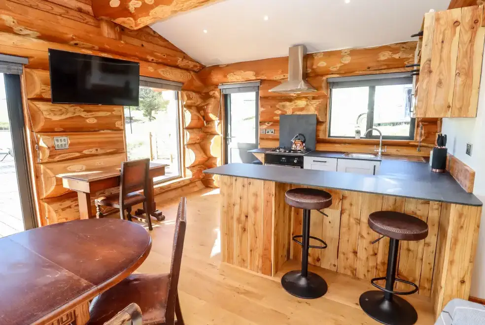 Kitchen/diner at Cedar Cabin