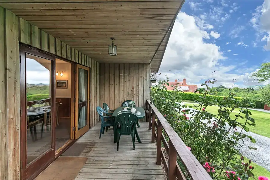 Decked area at Cedar Lodge