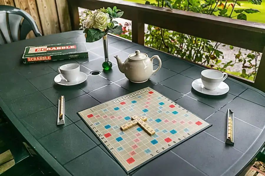 Decked area at Cedar Lodge