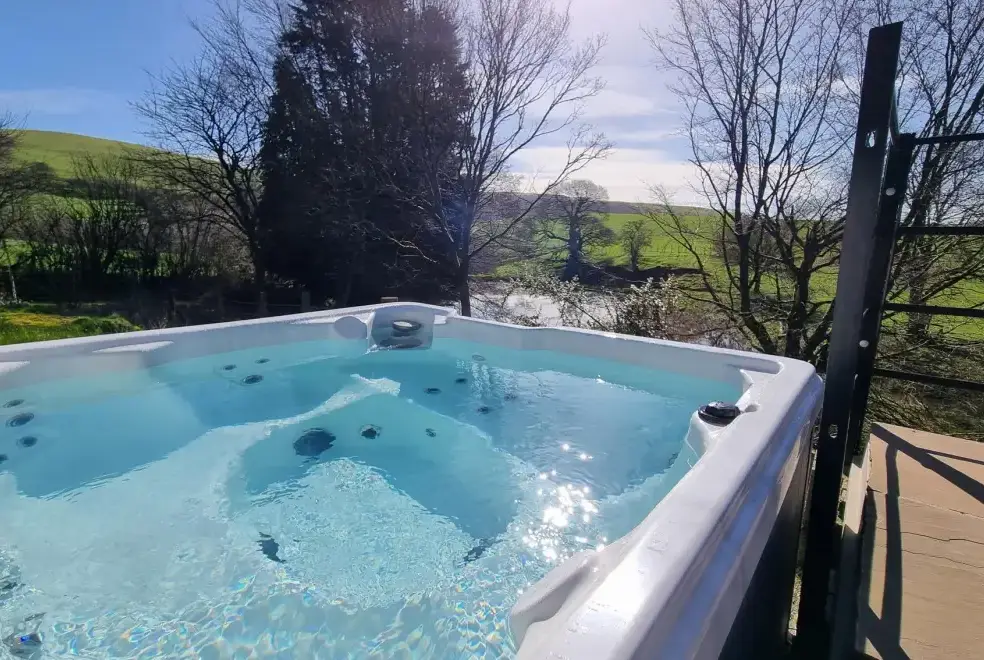 Private Hot Tub at Cefn-nant Lodge
