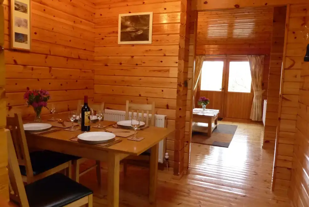 Kitchen/diner at Cefn-nant Lodge