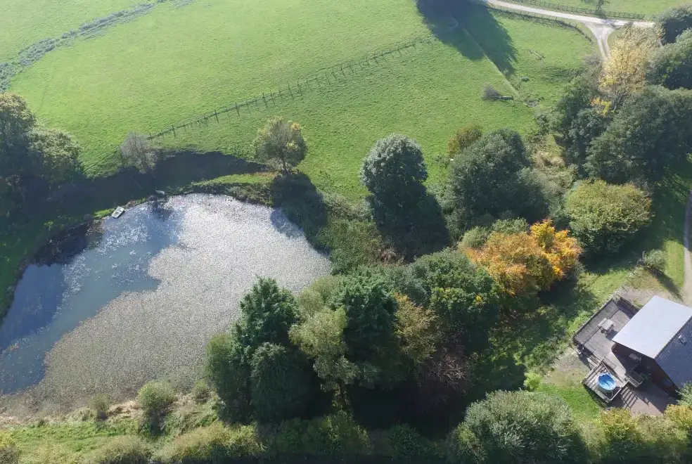 Lake view at Cefn-nant Lodge