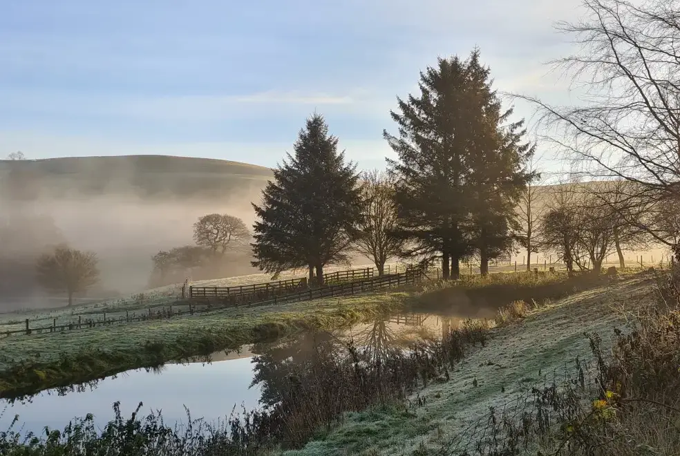 Countryside views at Cefn-nant Lodge
