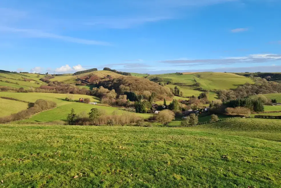 Countryside views at Cefn-nant Lodge