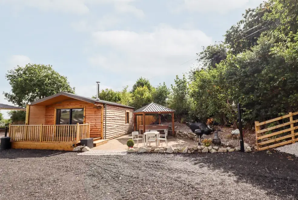 Decked area at Celyn Lodge