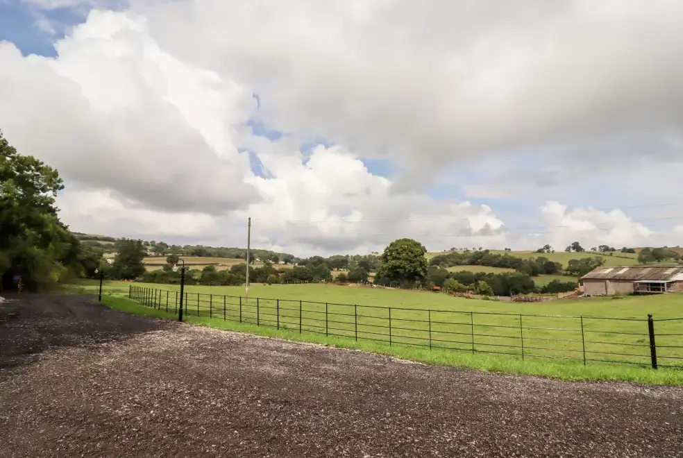 Countryside views at Celyn Lodge