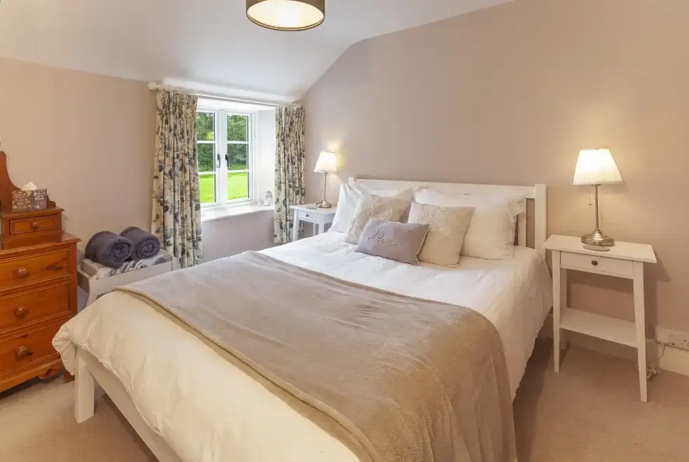 Bedroom at Charming Sleeps 4 Farmstay