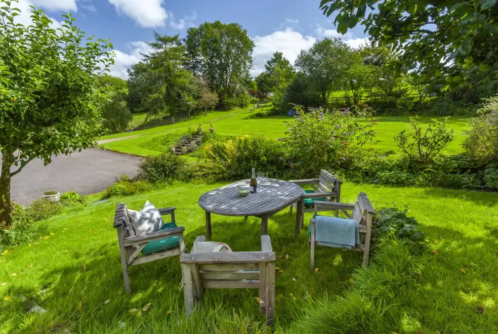 Garden furniture at Charming Sleeps 4 Farmstay