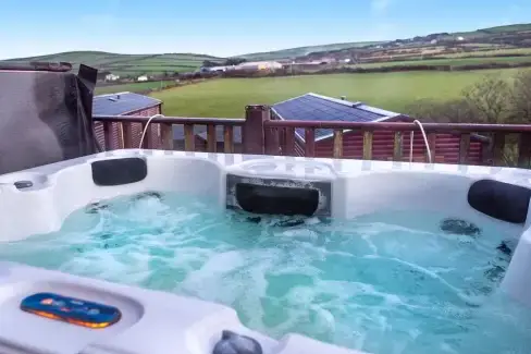Private Hot Tub at Chi Prenn Byhan, Cornwall
