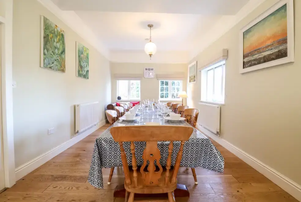 Dining room at Church Farm, Dunwich