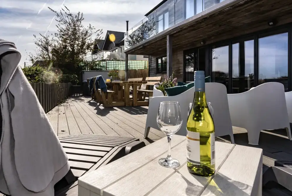 Decked area at Chy Lowen