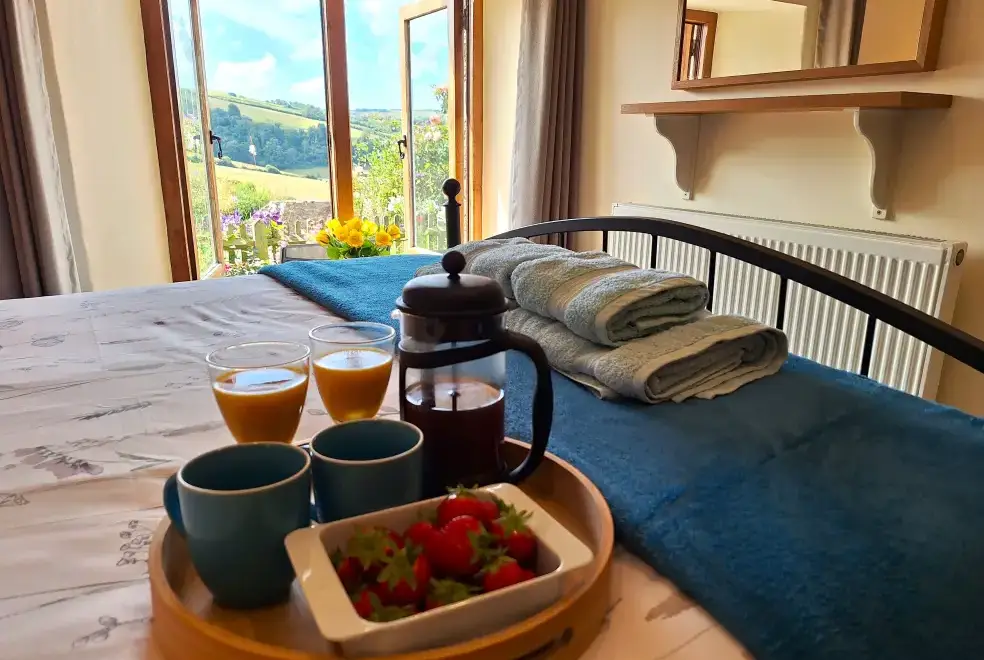 Bedroom at Cider House at Nutcombe Cottages