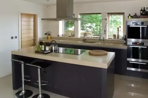 Luxury kitchen at Clouds Hill Holiday Home with Gym and Pool, West Yorkshire