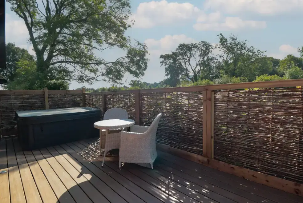 Decked area at Coldmoor Lodge 6