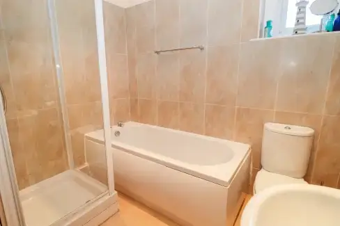 Family bathroom at Corbett Cottage, Northumbria, Northumberland