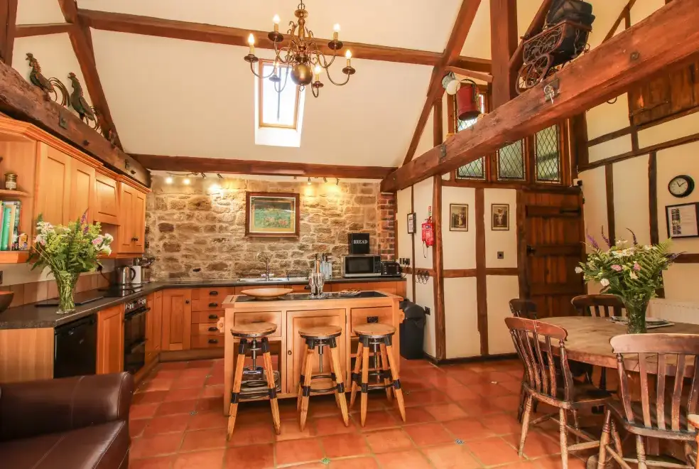 Farmhouse style kitchen at Corn House