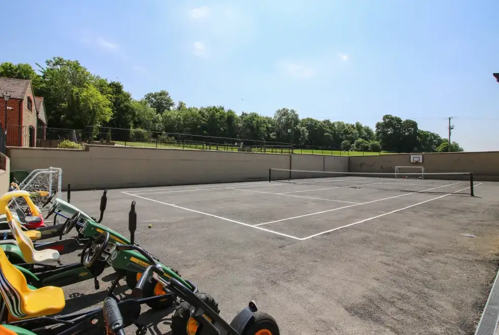 Outdoor games area at Corn House