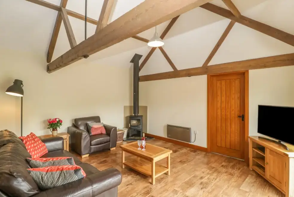 Lounge at Corner Pet-Friendly Barn, Dorset AONB