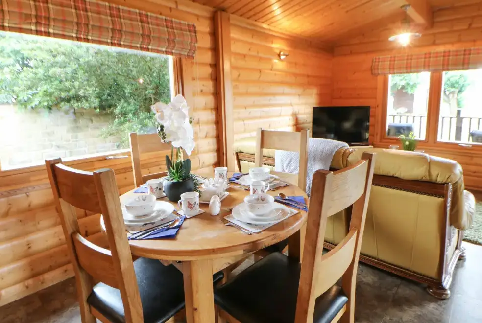 Open plan living area at Cornfield