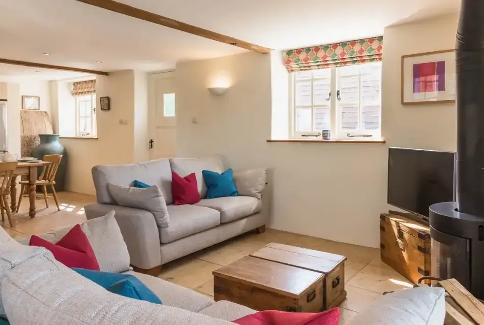 Lounge at Cottage 1 New Yatt Farm