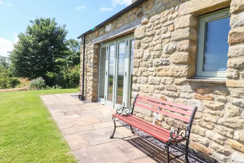 Patio area at Cottam Cottage Farm