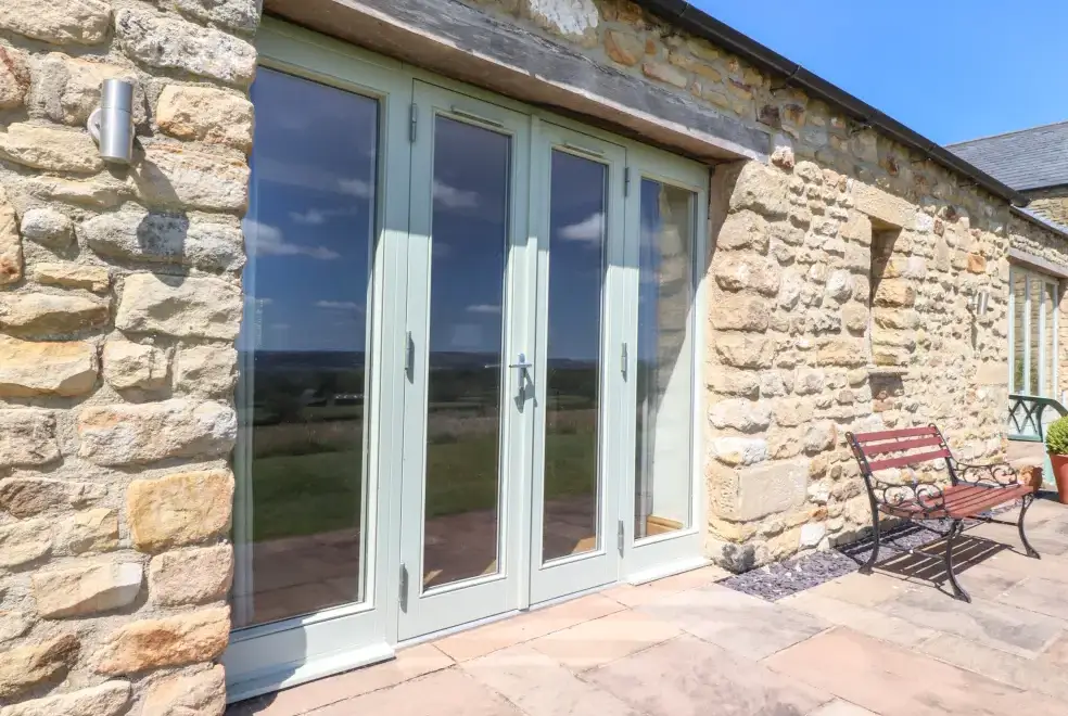 Patio area at Cottam Cottage Farm