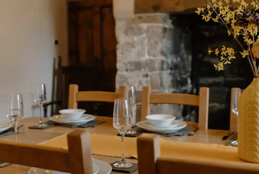 Dining room at Court Farmhouse
