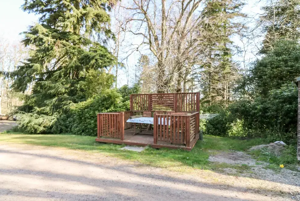 Decked area at Courtyard Family Cottage, Central Scotland 