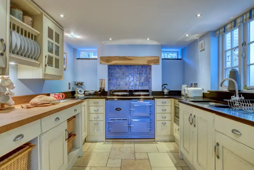 Farmhouse style kitchen at Crab Cottage