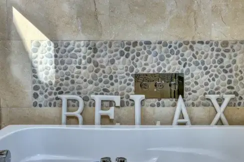 Family bathroom at Crab Cottage, North Yorkshire