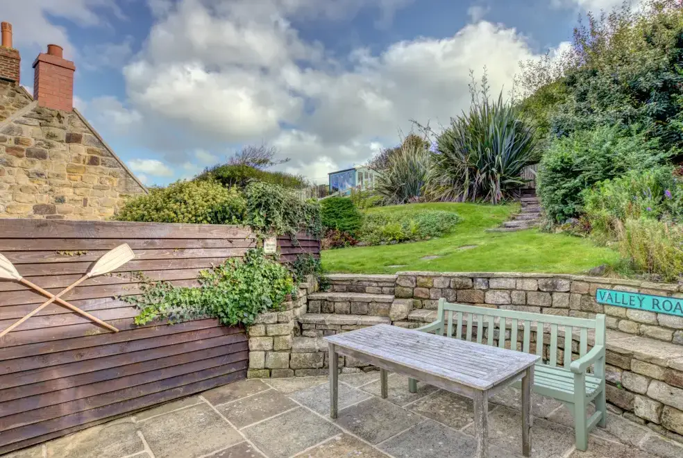 Patio area at Crab Cottage