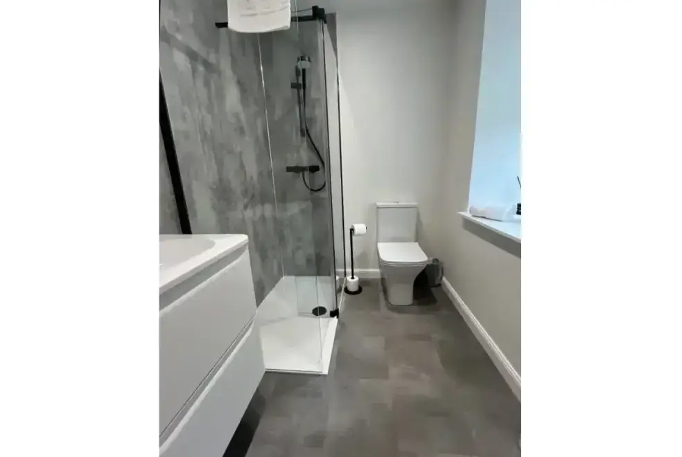 Luxurious shower room at Craig Cottage