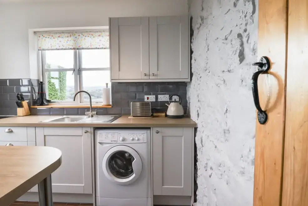 Well equipped kitchen at Craiglwyd Bach