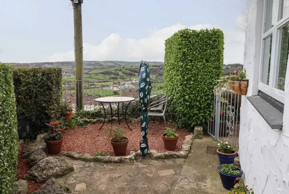 Enclosed garden at Craiglwyd Bach