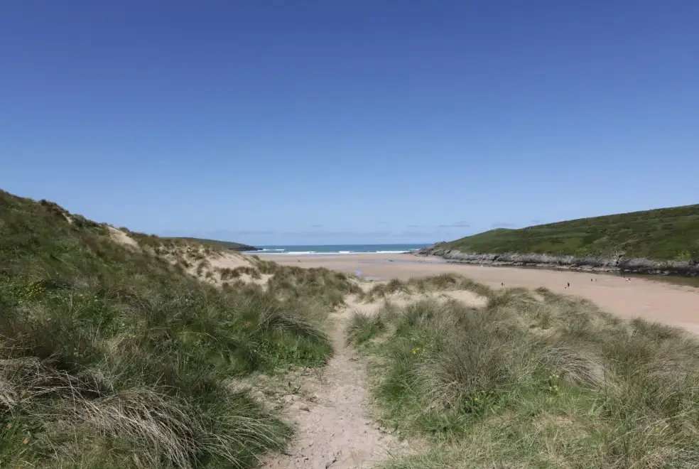 Coastal scenes near Crantock Lodge