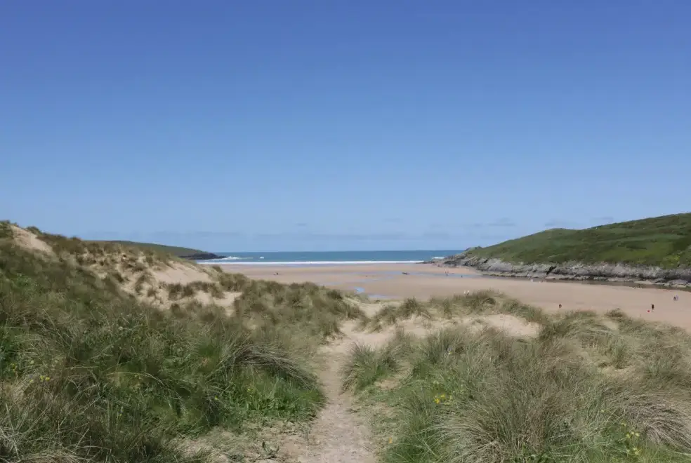 Coastal scenes near Crantock Lodge