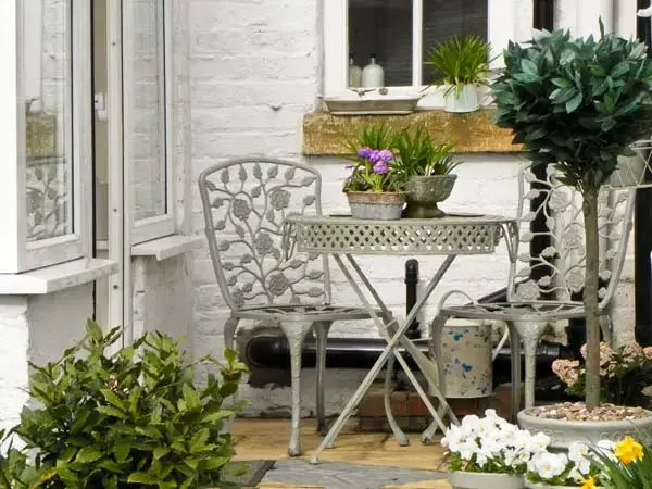 Patio area at Croft View Family-Friendly Cottage