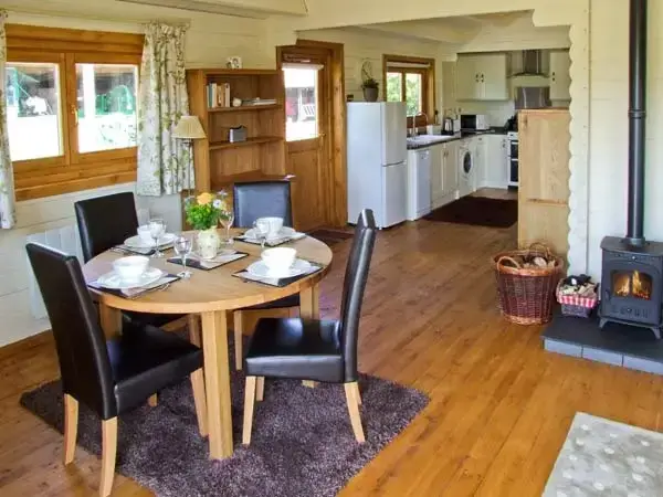 Kitchen/diner at Crop Vale Lodge near the Malvern Hills and Cotswold Hills
