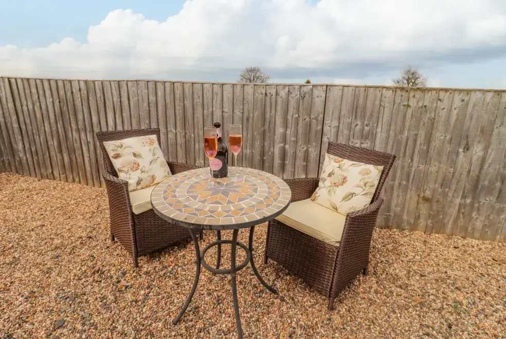 Garden furniture at Dairy Barn near the Cotswolds and Malvern HIlls
