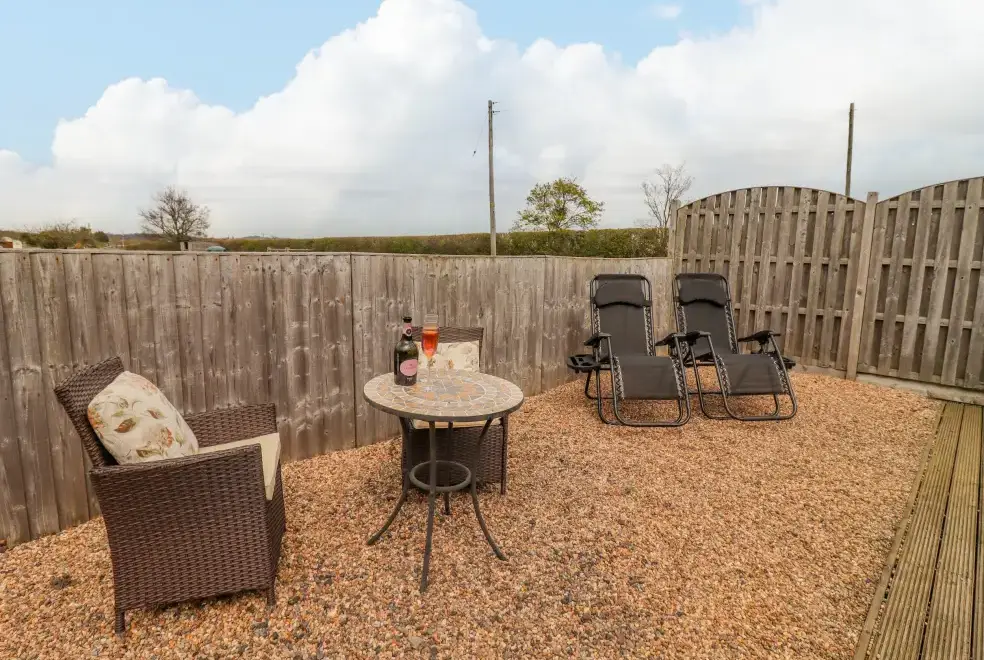 Enclosed garden at Dairy Barn near the Cotswolds and Malvern HIlls